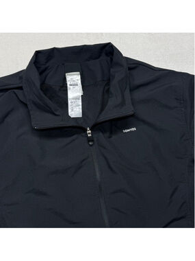 Men's Decathlon Domyos Black Windbreaker Jacket Mesh Lining XL
